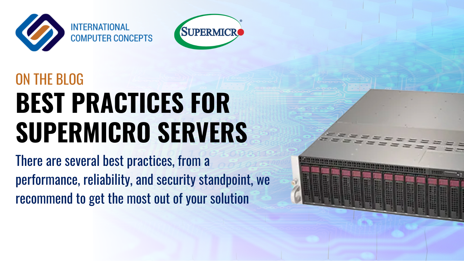 Best practices for SuperMicro Servers